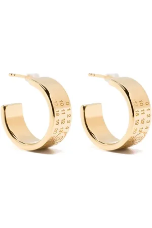 Maison Margiela Ohrringe - Numeric-Engraved Hoop Earrings - Gr. unisize - in - für Damen