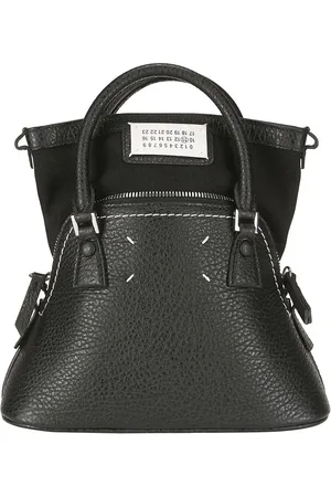 Maison Margiela Crossbody Bags - Black Leather Handbag With Dual Handles - Gr. unisize - in - für Damen