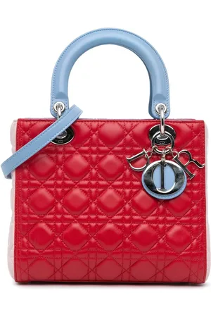 Dior Crossbody Bags - 2014 Medium Tricolor Lambskin Cannage Lady Dior - Gr. unisize - in - für Damen