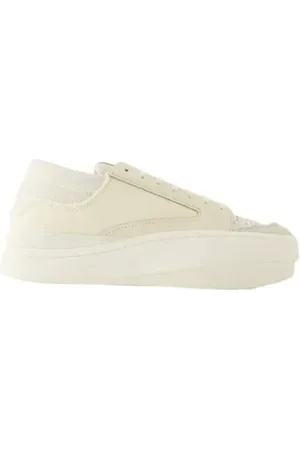 Y-3 Low-Top Sneaker - Lux Bball Low Sneakers - Leather - White - Gr. 5 - in - für Damen