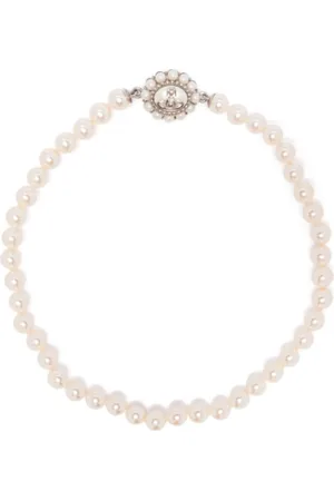 Vivienne Westwood Halsketten - Amaya Large Pearl Necklace Platinum / Creamrose Pe - Gr. unisize - in Silber - für Damen