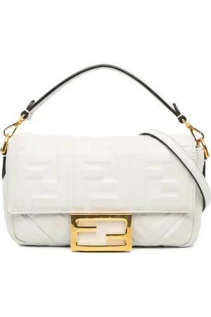 Fendi Hobo Bags - 2010-2023 Mini Zucca Embossed Leather Baguette Sat - Gr. unisize - in - für Damen