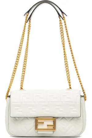 Fendi Hobo Bags - 2010-2024 Zucca Embossed Chain Midi Baguette - Gr. unisize - in - für Damen