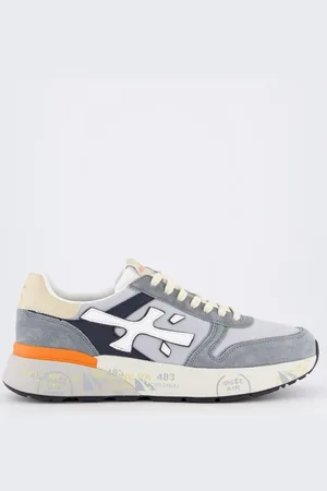 Premiata Low-Top Sneaker - Heren Mick Sneaker Grijs/Oranje - Gr. 40 (EU) - in - für Damen