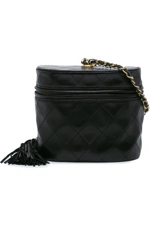CHANEL Kosmetiktaschen - 1989-1991 Quilted Lambskin Tassel Vanity Case - Gr. unisize - in - für Damen