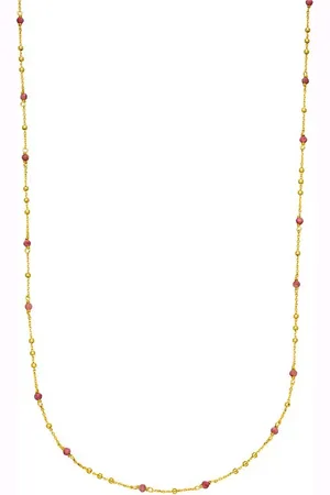 LEAF Halsketten - Necklace Flying Gems, Rhodonit - Gr. unisize - in - für Damen