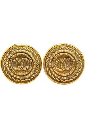 CHANEL Ohrringe - 1970-1980 Plated CC Clip On Earrings - Gr. unisize - in - für Damen