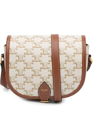 Céline Hobo Bags - 2022 Medium Triomphe Coated Canvas Folco Crossbody - Gr. unisize - in - für Damen
