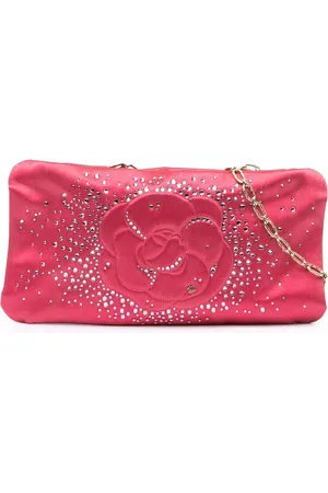 CHANEL Hobo Bags - 2009-2010 Satin Diamante Camellia Clutch with Chai - Gr. unisize - in - für Damen