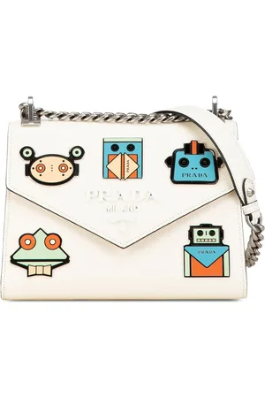 Prada Hobo Bags - 2013-2024 Saffiano Cuir Monochrome Robot Patches E - Gr. unisize - in - für Damen