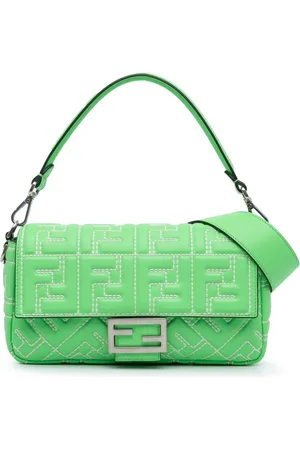Fendi Hobo Bags - 2010-2024 Zucca Embossed Stitched Leather Baguette - Gr. unisize - in - für Damen