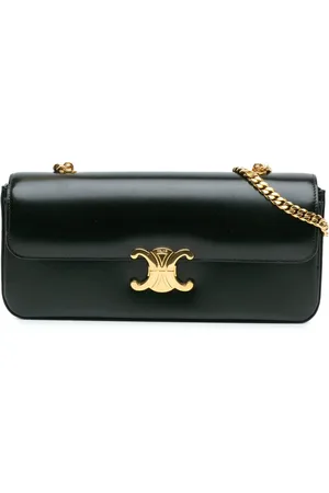 Céline Hobo Bags - 2021 Triomphe Calfskin Cuir Chain Shoulder Bag - Gr. unisize - in - für Damen