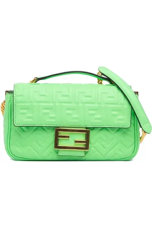 Fendi Hobo Bags - 2010-2024 Zucca Embossed Leather Chain Midi Baguet - Gr. unisize - in - für Damen