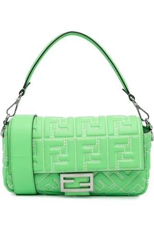Fendi Hobo Bags - 2010-2024 Zucca Embossed Stitched Leather Baguette - Gr. unisize - in - für Damen