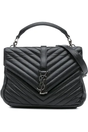 Saint Laurent Hobo Bags - 2016 Medium Monogram Chevron Sheepskin College Bag - Gr. unisize - in - für Damen