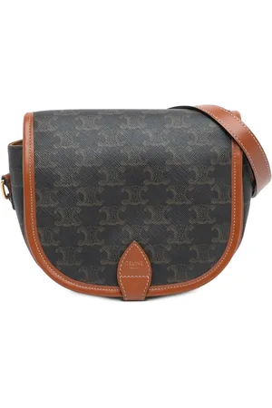 Céline Hobo Bags - 2021 Medium Triomphe Coated Canvas Folco Crossbody - Gr. unisize - in - für Damen