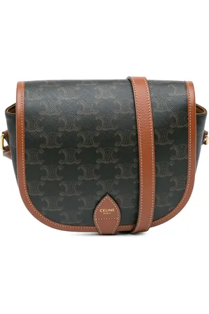 Céline Hobo Bags - 2020 Medium Triomphe Coated Canvas Folco Crossbody - Gr. unisize - in - für Damen