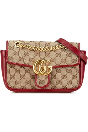 Gucci Hobo Bags - 2000-2015 Mini GG Canvas Marmont Matelasse Flap Cr - Gr. unisize - in - für Damen