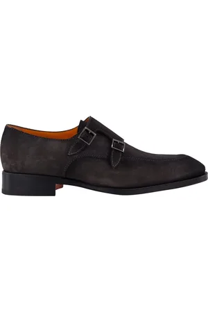 santoni Loafer - Heren Dyne Double Monk Bruin - Gr. UK_8_5 - in - für Damen