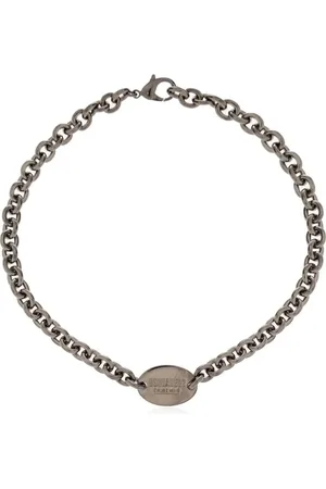 Dsquared2 Armbänder - Ceresio 9 Logo Tag Chain Necklace - Gr. ONE SIZE - in Silber - für Damen