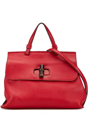 Gucci Crossbody Bags - 2000-2015 Medium Leather Bamboo Daily Satchel - Gr. unisize - in - für Damen