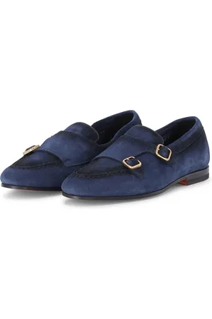 santoni Low-Top Sneaker - Doppel-Monks aus Veloursleder - Gr. 41 (EU) - in - für Damen