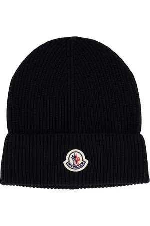 Moncler Caps & Mützen - Heren Logopatch Muts Zwart - Gr. ONE SIZE - in - für Damen