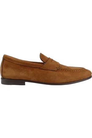 santoni Loafer - Mocassino in Pelle Martellata Marrone - Gr. UK_10 - in - für Damen