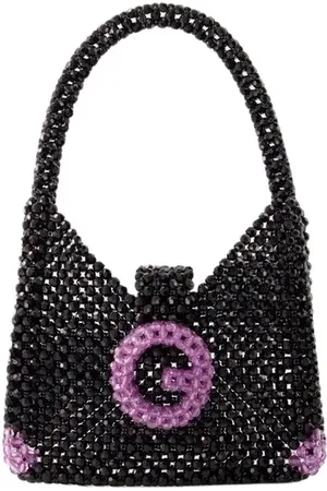 GERMANIER Crossbody Bags - Beaded Hobo Bag - Beads - Black - Gr. unisize - in - für Damen