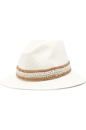 ELEVENTY Caps & Mützen - Panama Fedora Hat With Centre-Dent Crown - Gr. ONE SIZE - in - für Damen