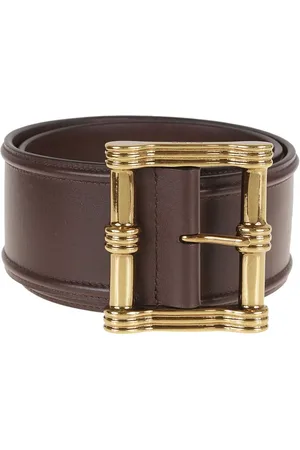 Etro Gürtel - Wide Calf Leather Belt With Maxi Buckle - Gr. 75 - in - für Damen