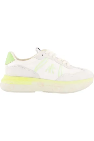 Premiata Low-Top Sneaker - Dames Cassie Sneaker Wit/Lime - Gr. 38 (EU) - in - für Damen