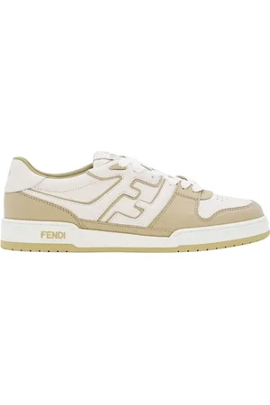 Fendi Low-Top Sneaker - Calf Leather Sneakers With Side Logo And Rubber So - Gr. 10 - in - für Damen