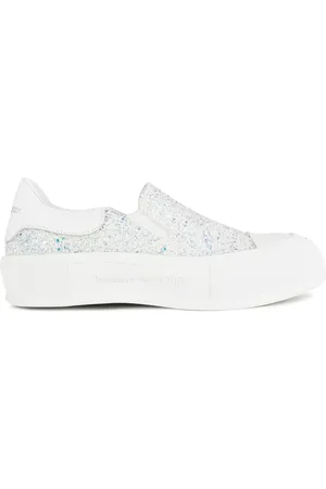 Alexander McQueen Low-Top Sneaker - Deck Plimsoll Glitter Slip On Sneakers - Gr. 38 (EU) - in - für Damen