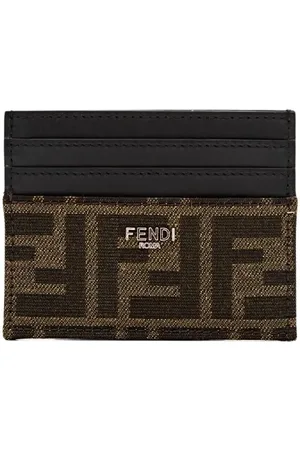 Fendi Portemonnaies - Three-Compartment Jacquard Card Holder With Stama - Gr. unisize - in - für Damen