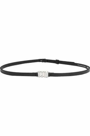 Dsquared2 Gürtel - Black Leather Icon Evening Belt - Gr. 70 - in - für Damen