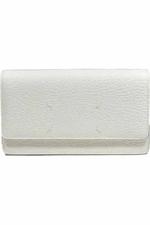 Maison Margiela Portemonnaies - White Hammered Leather Shoulder Bag Wallet - Gr. unisize - in - für Damen