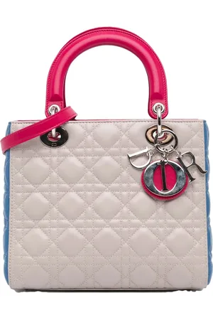 Dior Crossbody Bags - 2014 Medium Tricolor Lambskin Cannage Lady Dior - Gr. unisize - in - für Damen