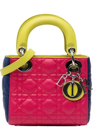 Dior Crossbody Bags - 2013 Mini Tricolor Lambskin Cannage Lady Dior - Gr. unisize - in - für Damen