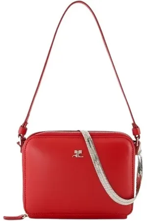 Courrèges Hobo Bags - Cloud Chained Purse - Leather - Red - Gr. unisize - in - für Damen