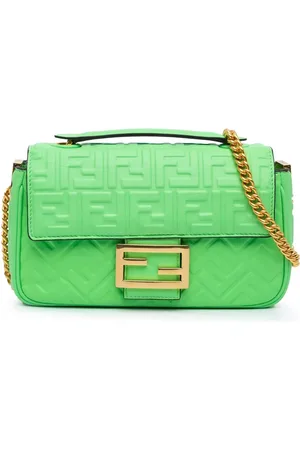 Fendi Hobo Bags - 2010-2024 Zucca Embossed Leather Chain Midi Baguet - Gr. unisize - in - für Damen