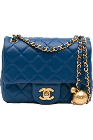 CHANEL Hobo Bags - 2020 Mini Square Classic Lambskin Pearl Crush Sing - Gr. unisize - in - für Damen