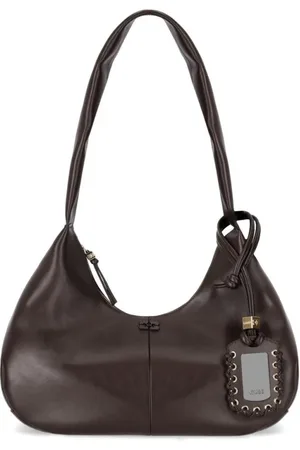 Ganni Hobo Bags - Hobo Seal Brown Medium Shoulder Bag - Gr. unisize - in - für Damen
