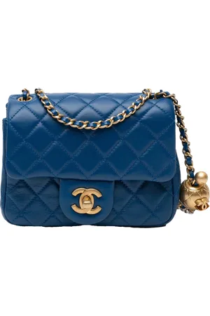CHANEL Hobo Bags - 2020 Mini Square Classic Lambskin Pearl Crush Sing - Gr. unisize - in - für Damen