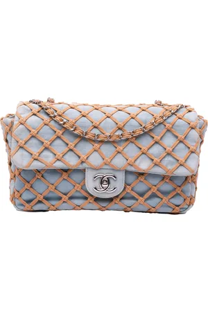 CHANEL Hobo Bags - 2010-2011 Jumbo Denim Canebiers Net Flap - Gr. unisize - in - für Damen