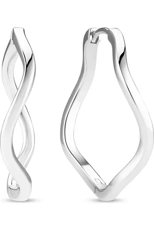 Sif Jakobs Ohrringe - Ellera Waves Pianura X-Grande Ohrringe - Gr. unisize - in Silber - für Damen