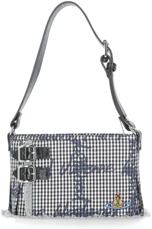 Vivienne Westwood Hobo Bags - Check Pattern Cotton Shoulder Bag - Gr. unisize - in - für Damen