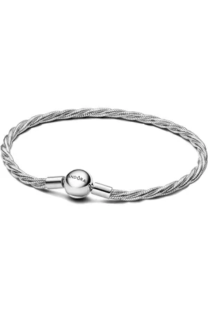 PANDORA Armbänder - Runder Verschluss Gedrehtes Schlangen-Glie - Gr. 16 - in Silber - für Damen