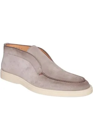 santoni Loafer - Half hoge instapper taupe - Gr. 6_5 - in Rosa - für Damen