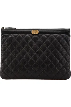 CHANEL Clutches - 2018 Medium Quilted Caviar Boy O Case Clutch - Gr. unisize - in - für Damen